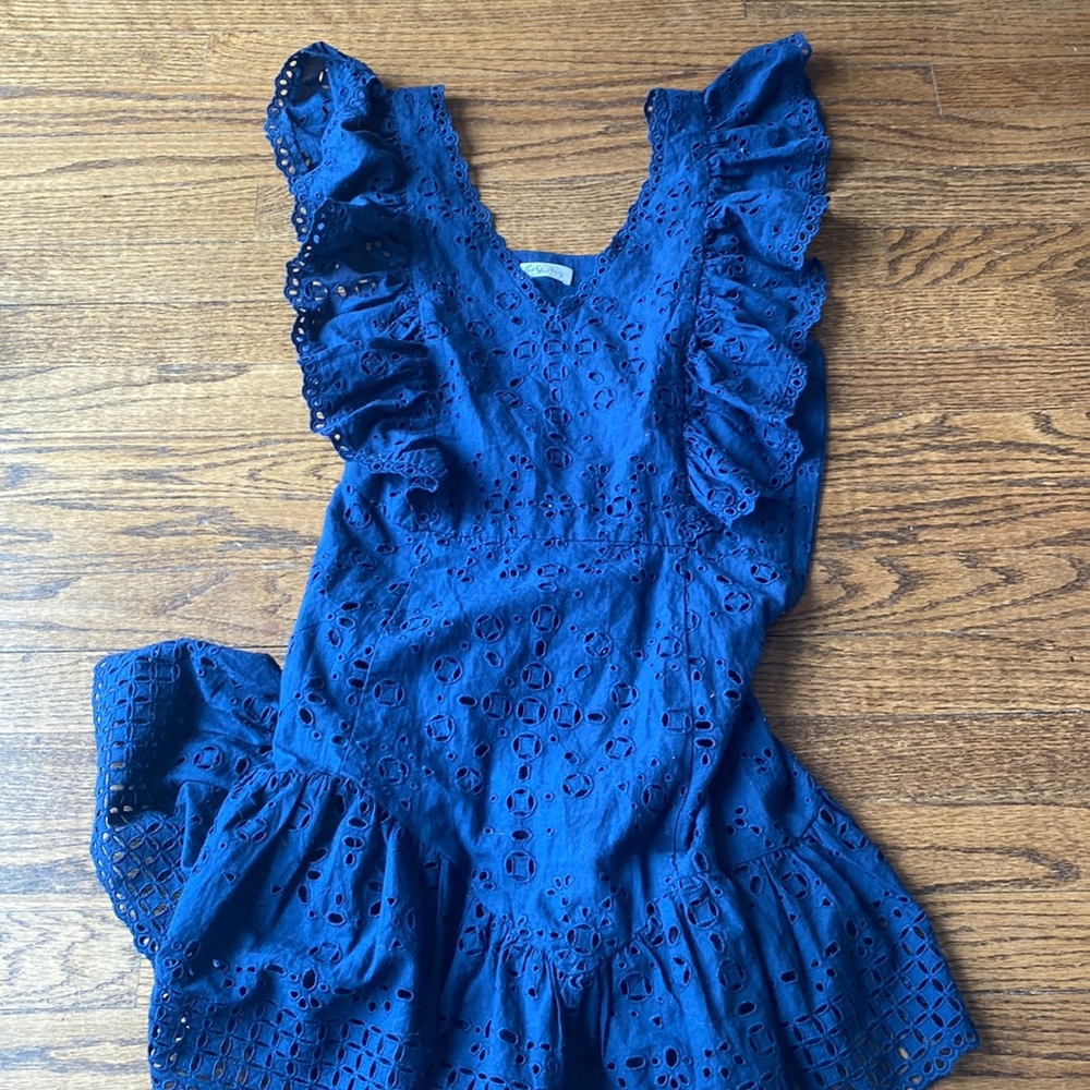LoveshackFancy Navy Minidress